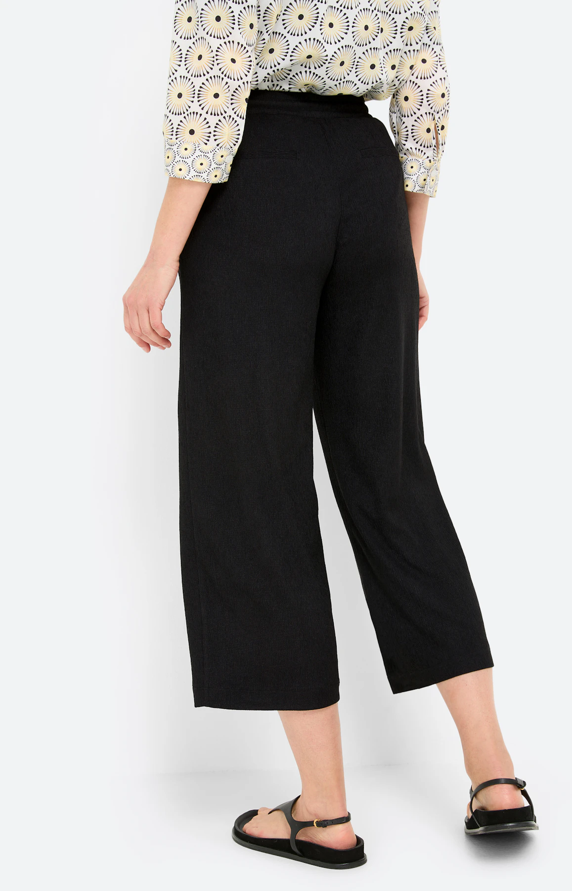 Culotte met rijgkoord 24 inch, zwart