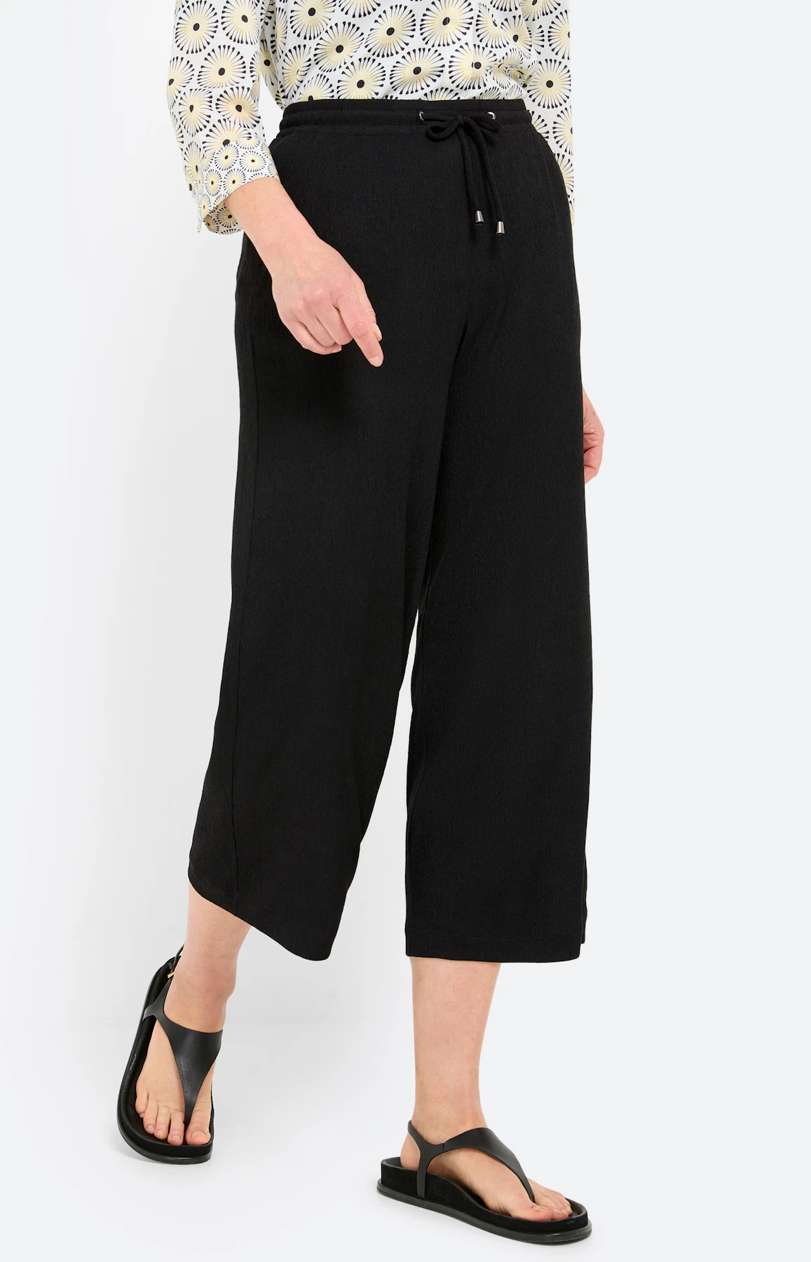 Culotte met rijgkoord 24 inch, zwart