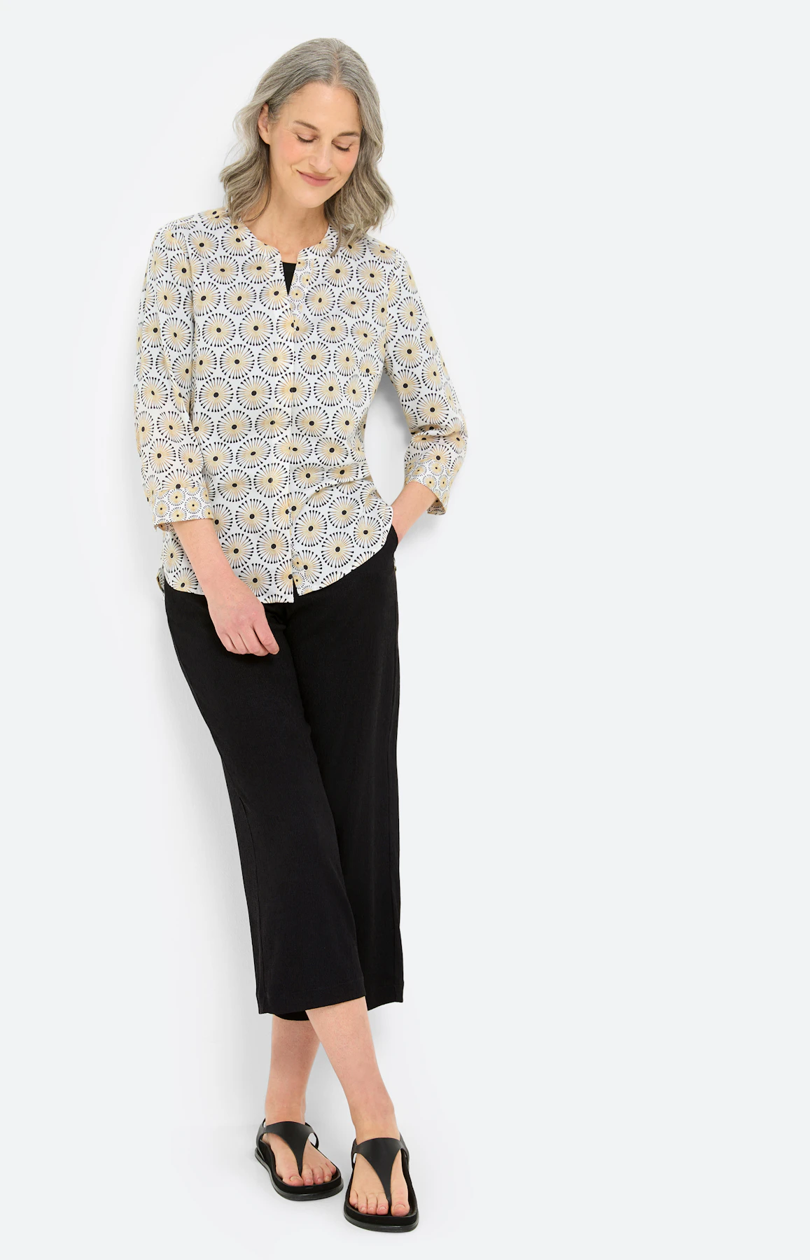 Culotte met rijgkoord 24 inch, zwart