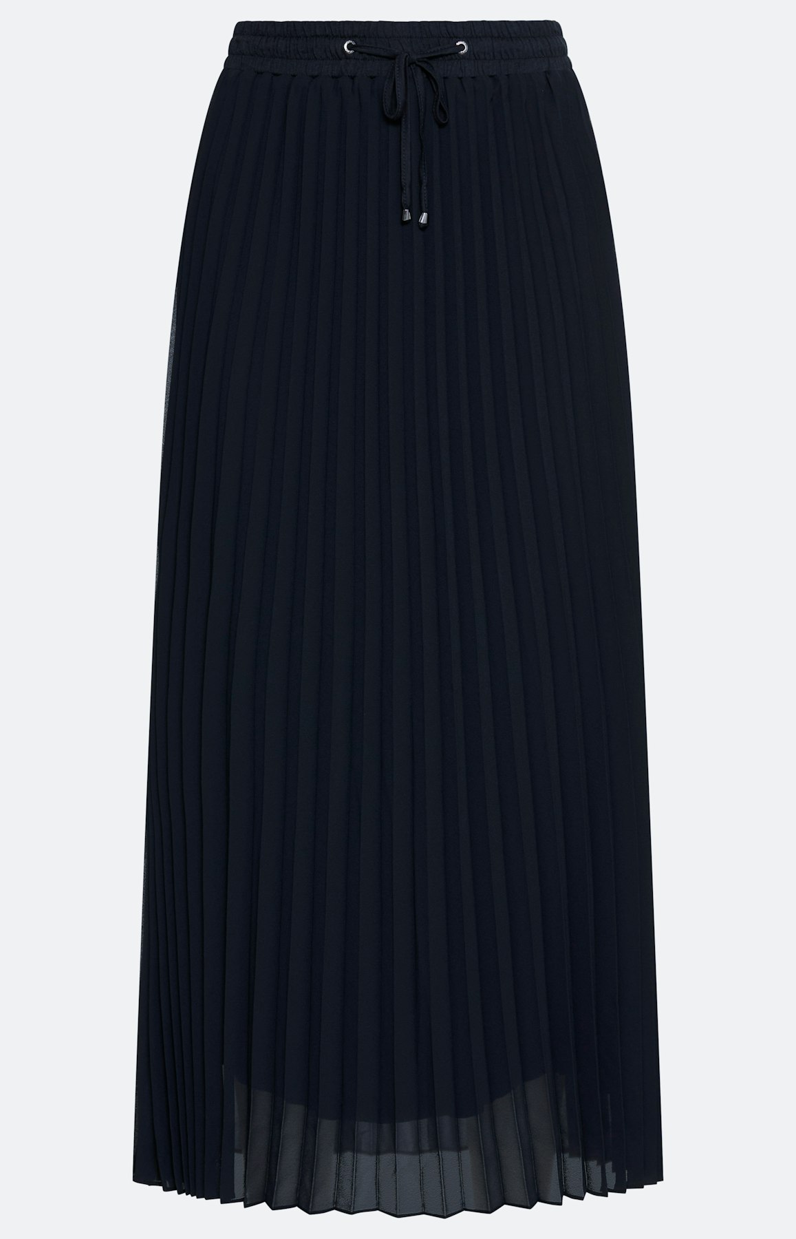 Midirok met plisséplooien, navy