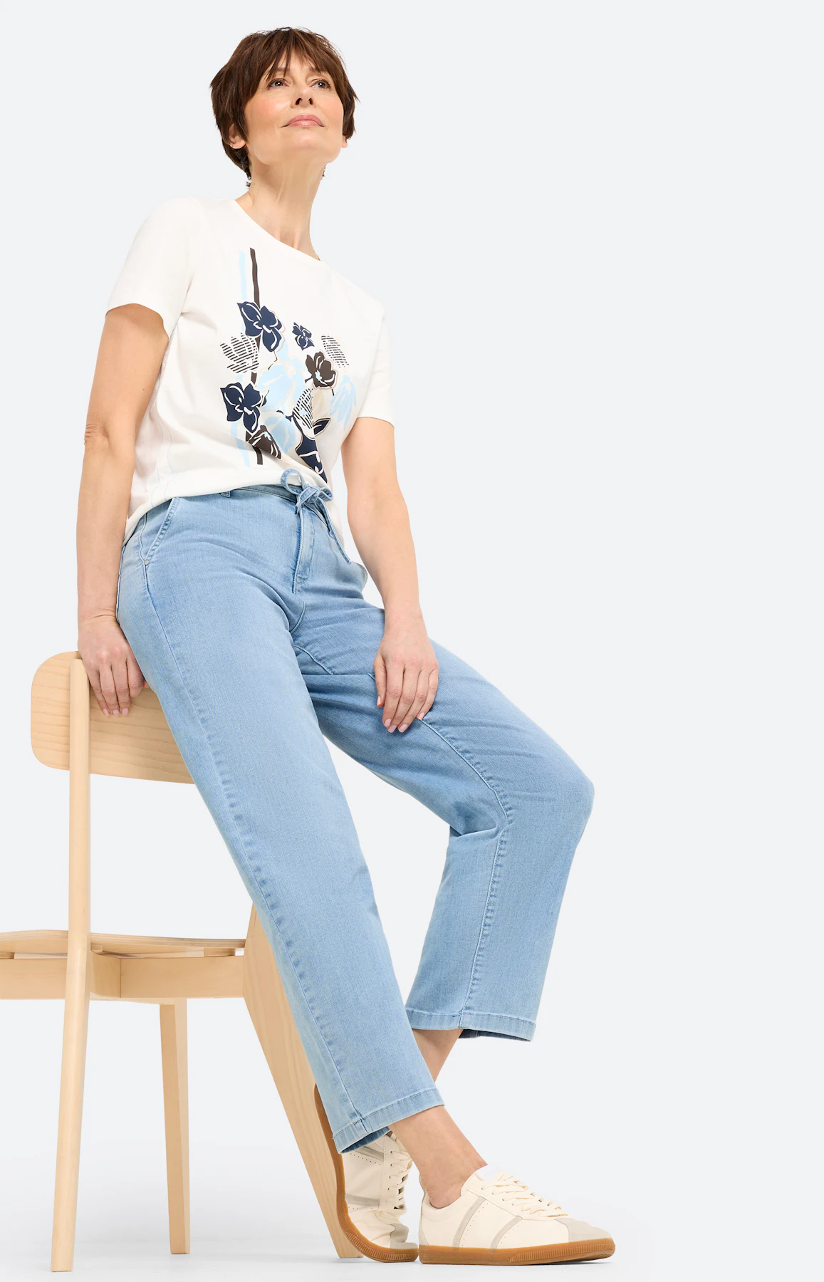 Jeans, wijde pijpen 30 inch, lichtblauw