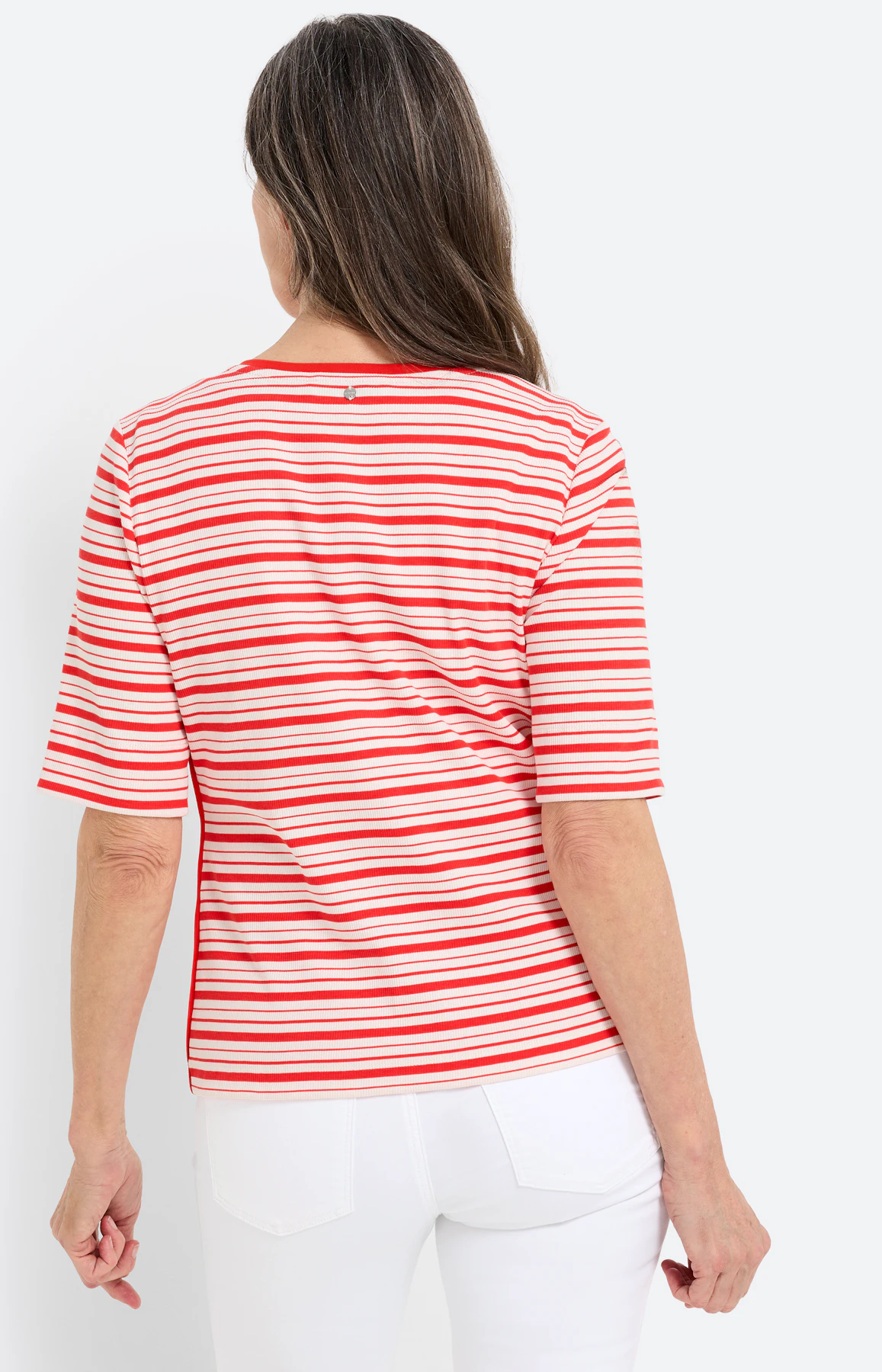 Twinset jas met strepen, rood