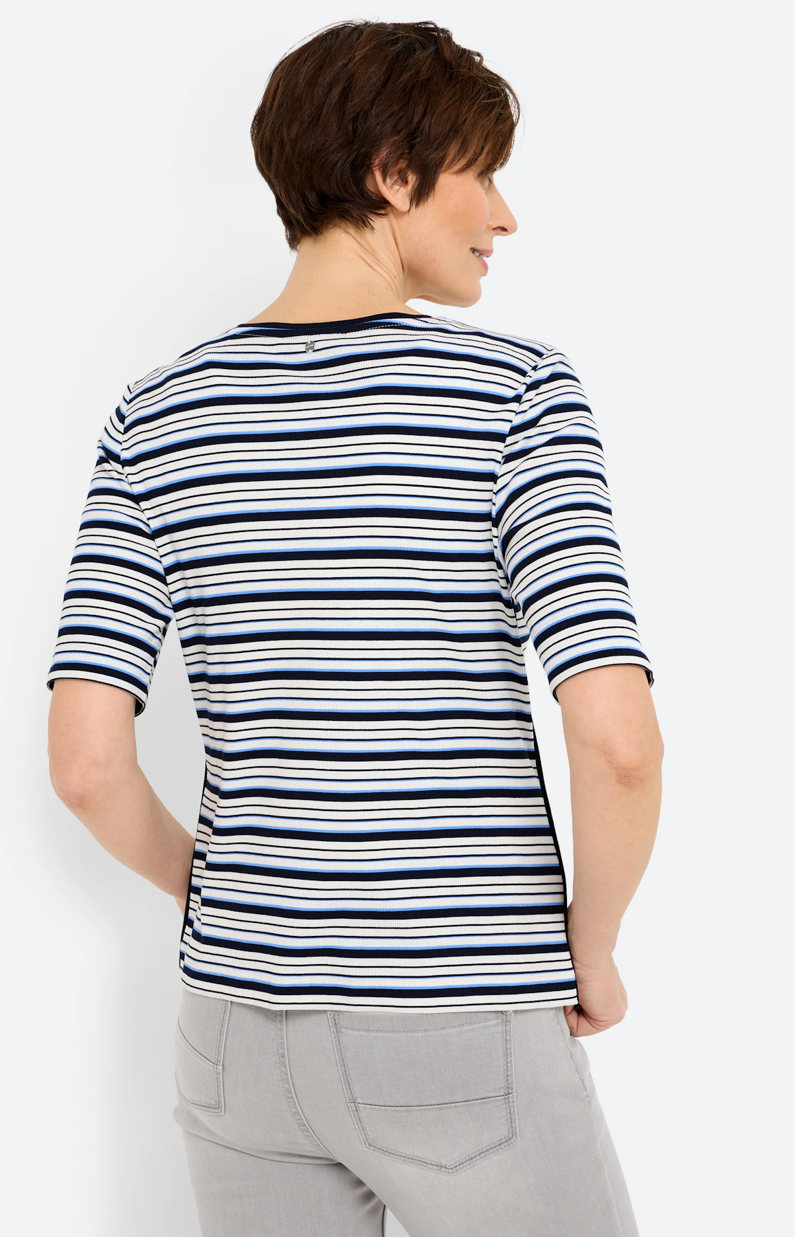 Twinset jas met strepen, navy