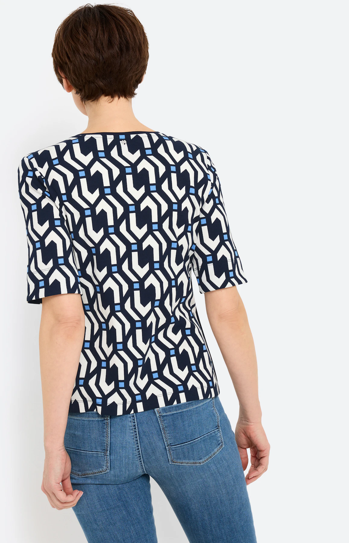 Twinset jas met motief, navy