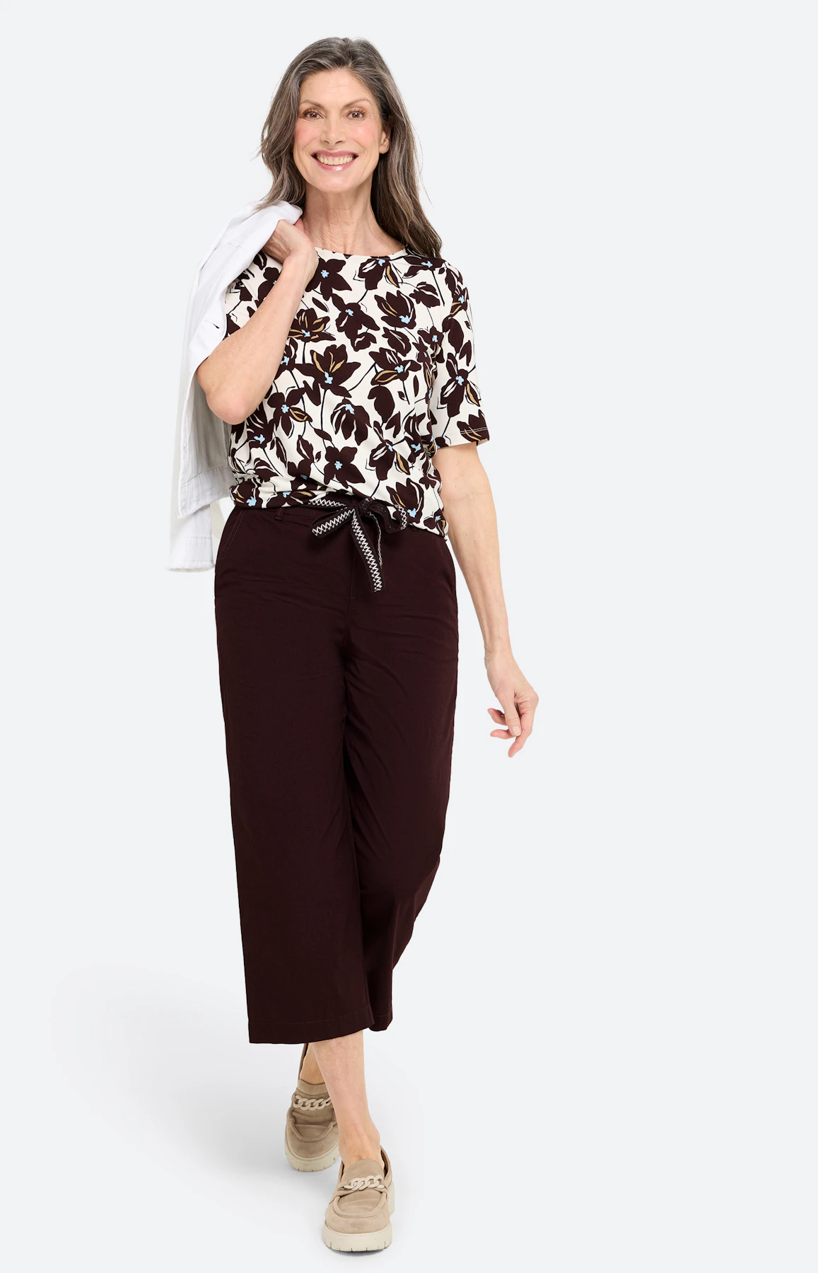 Culotte mit Gürtel 24Inch, dunkelbraun