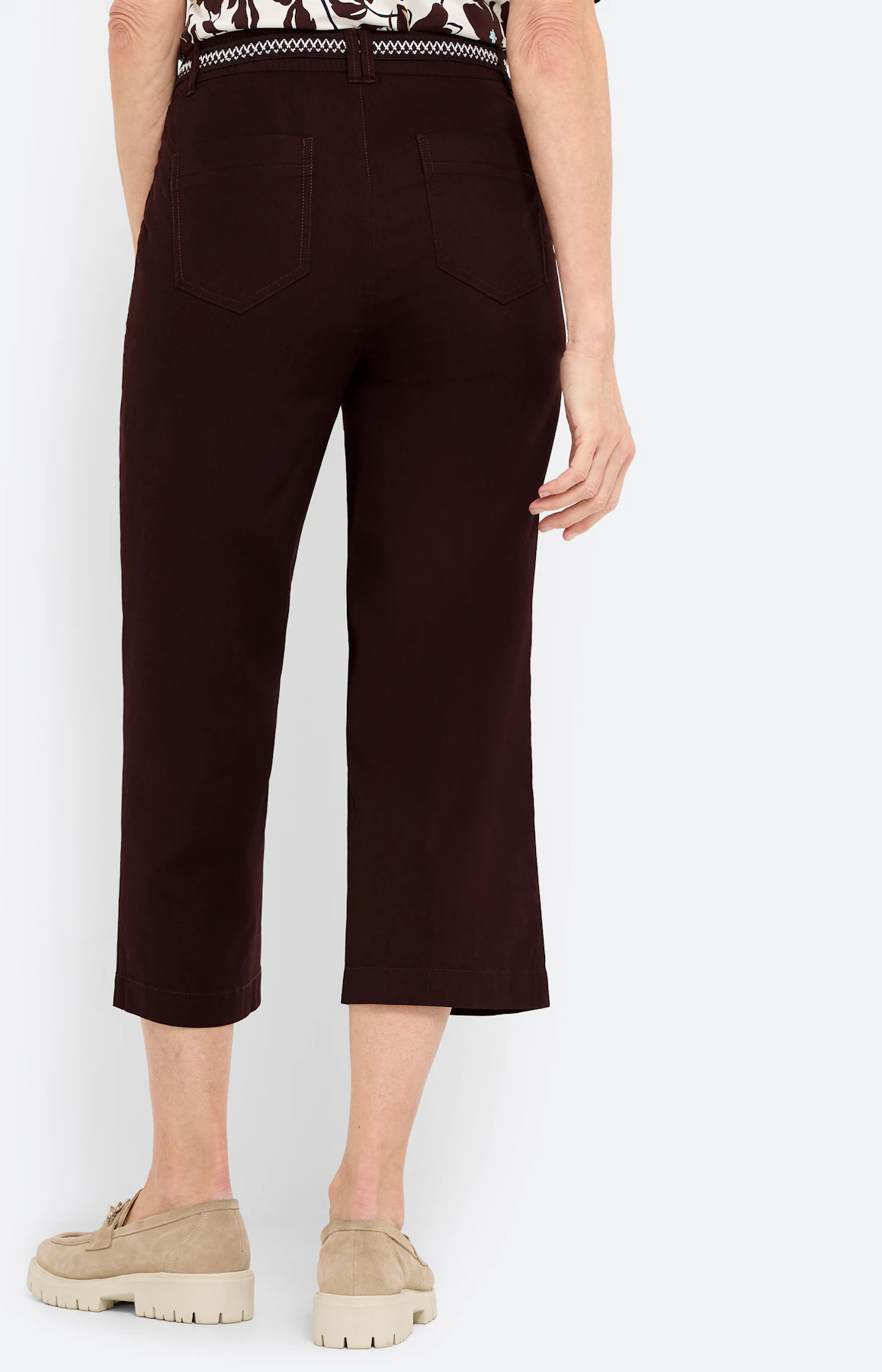 Culotte mit Gürtel 24Inch, dunkelbraun