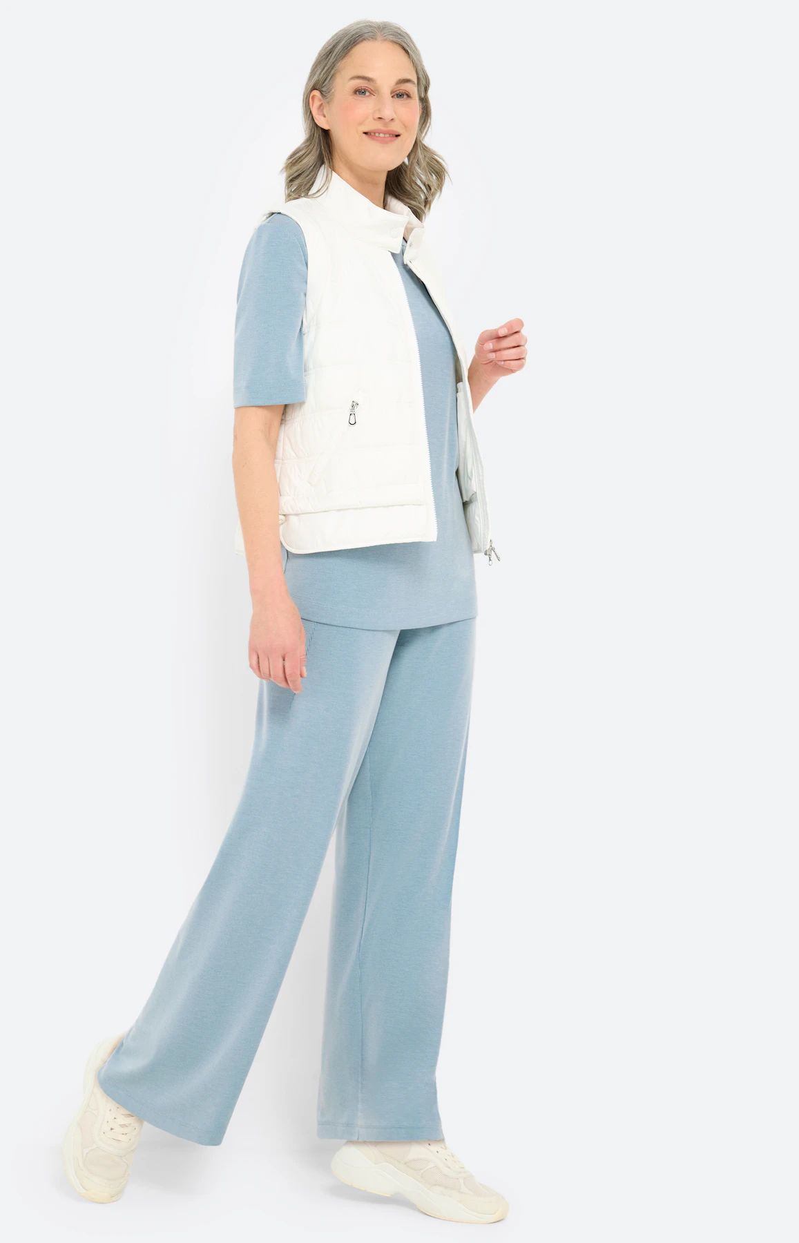 Marlene-broek, sweatstof 30 inch, petrol