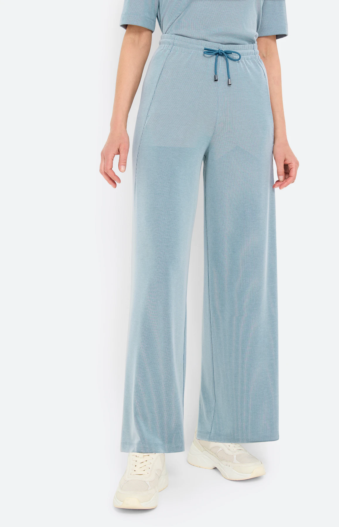 Marlene-broek, sweatstof 30 inch, petrol