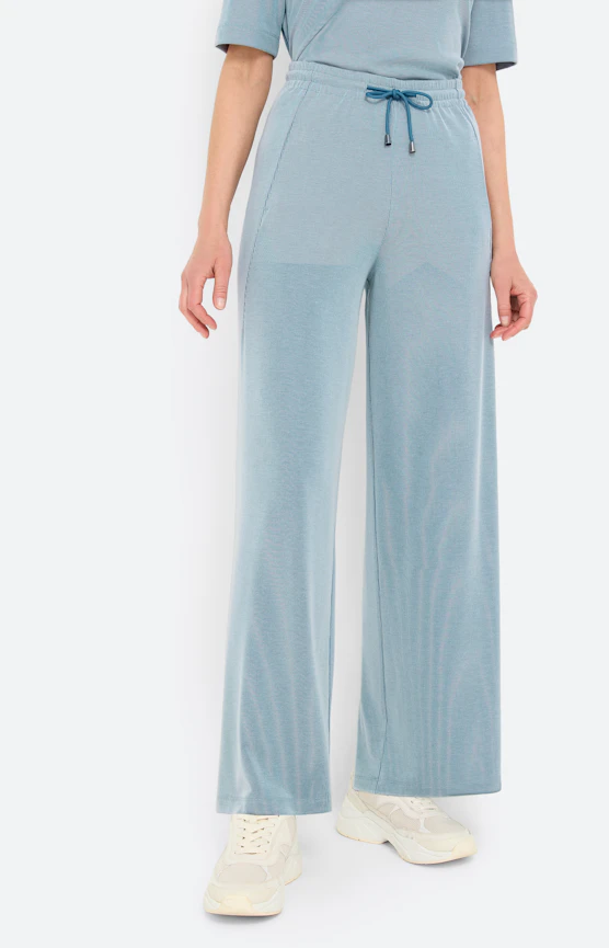 Marlenehose aus Sweat 30Inch, petrol