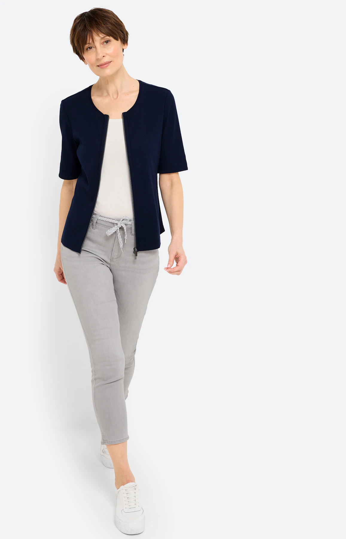 Twinset effen jas, navy