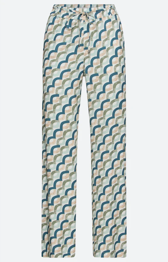 Marlenehose mit Print 30Inch, petrol