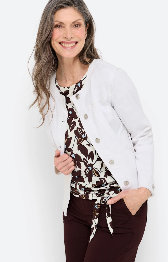 Blazer aus Denim, weiß