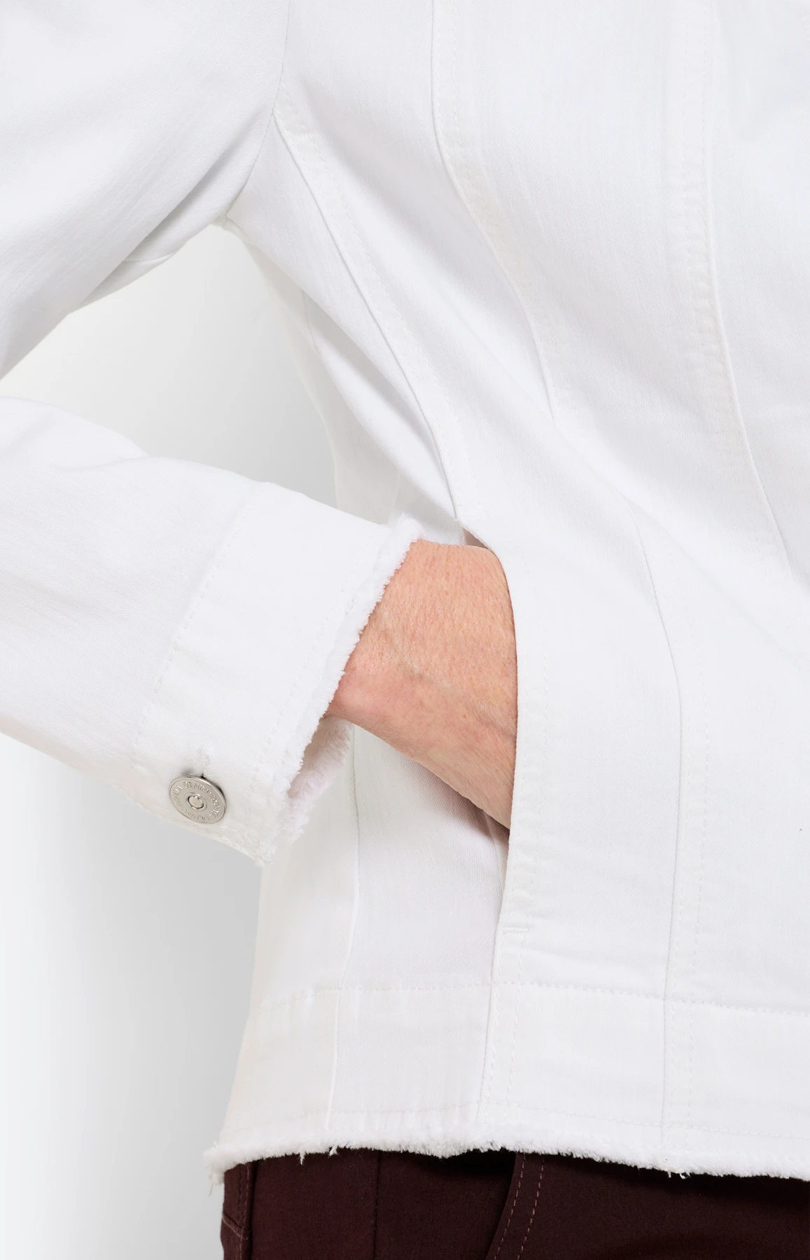 Blazer van denim, wit