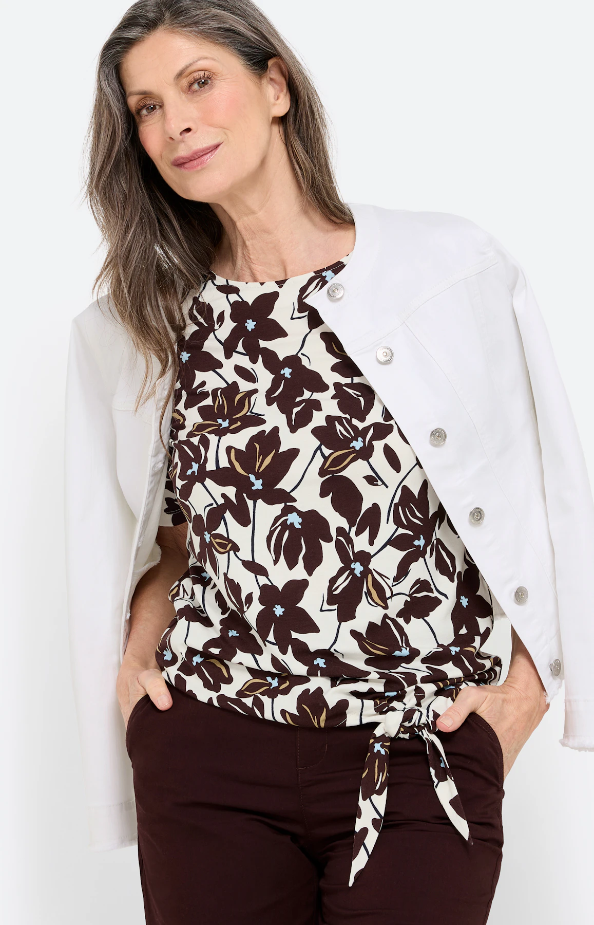 Blazer van denim, wit