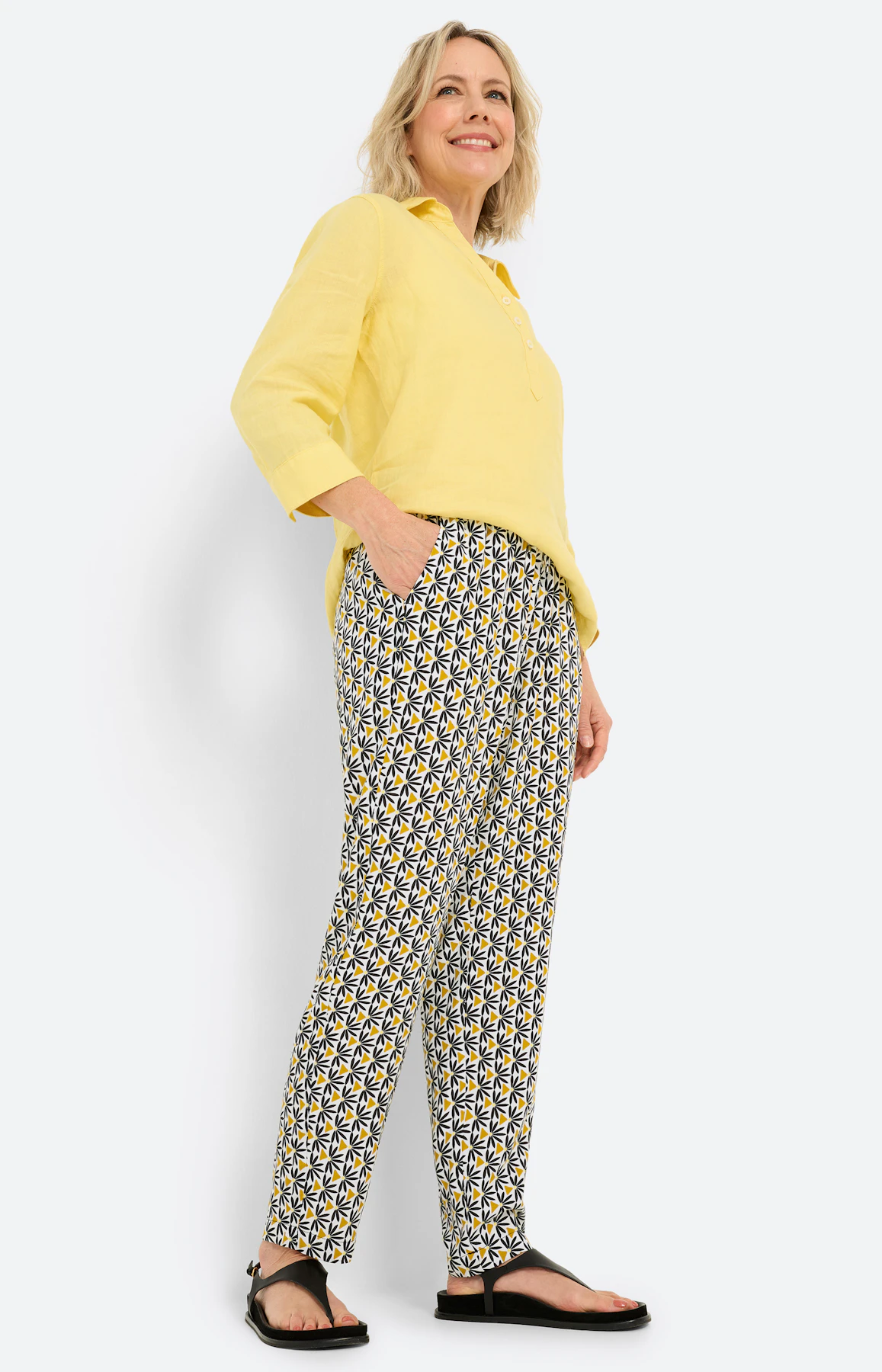 Jogger, elastische band 28 inch, olijf