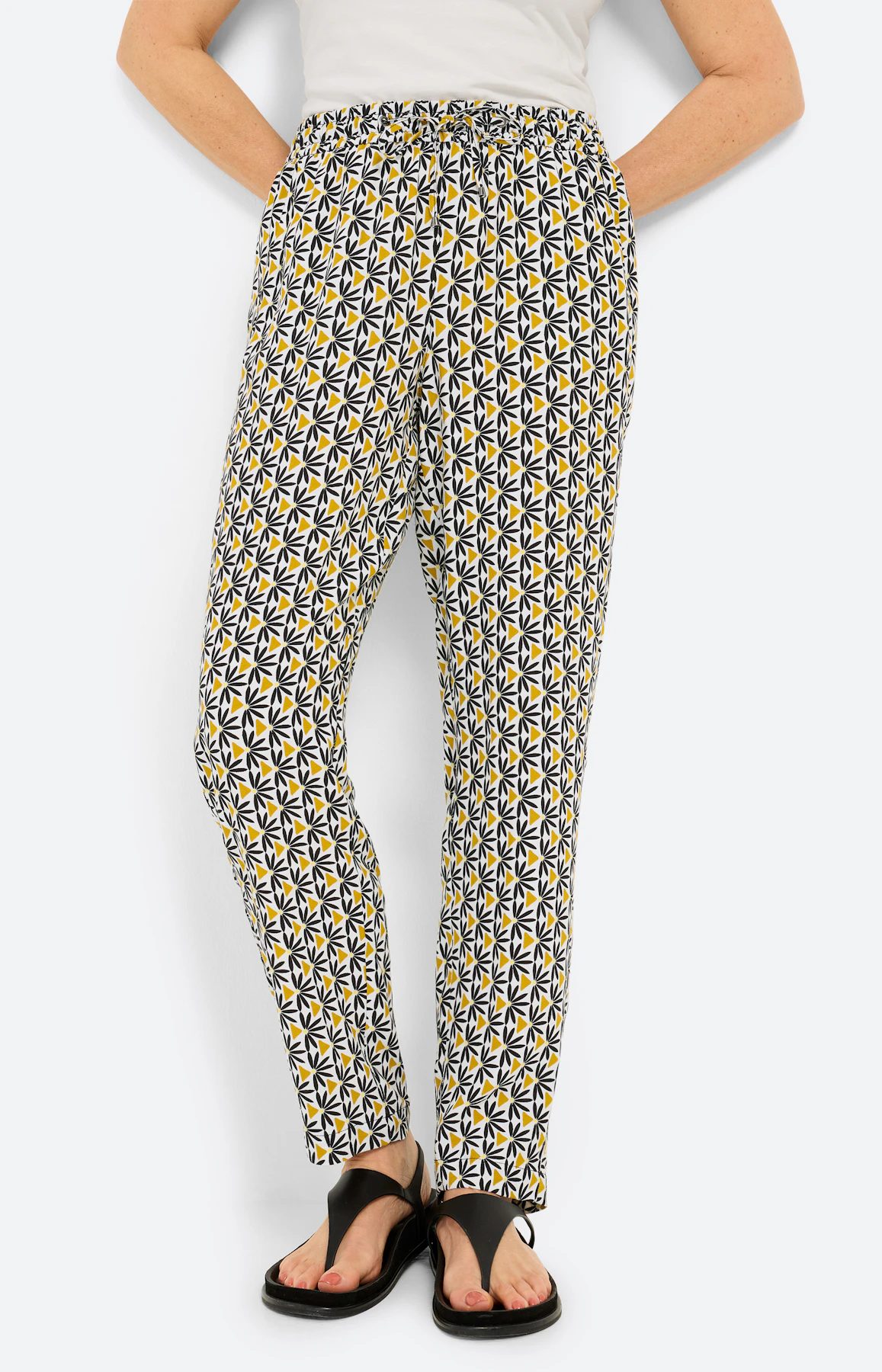 Jogger, elastische band 28 inch, olijf