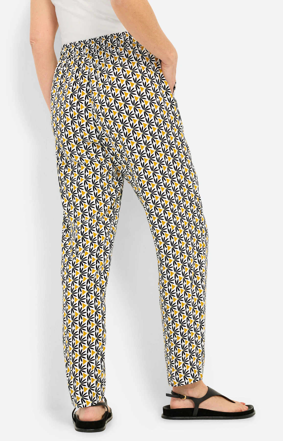 Jogger, elastische band 28 inch, olijf