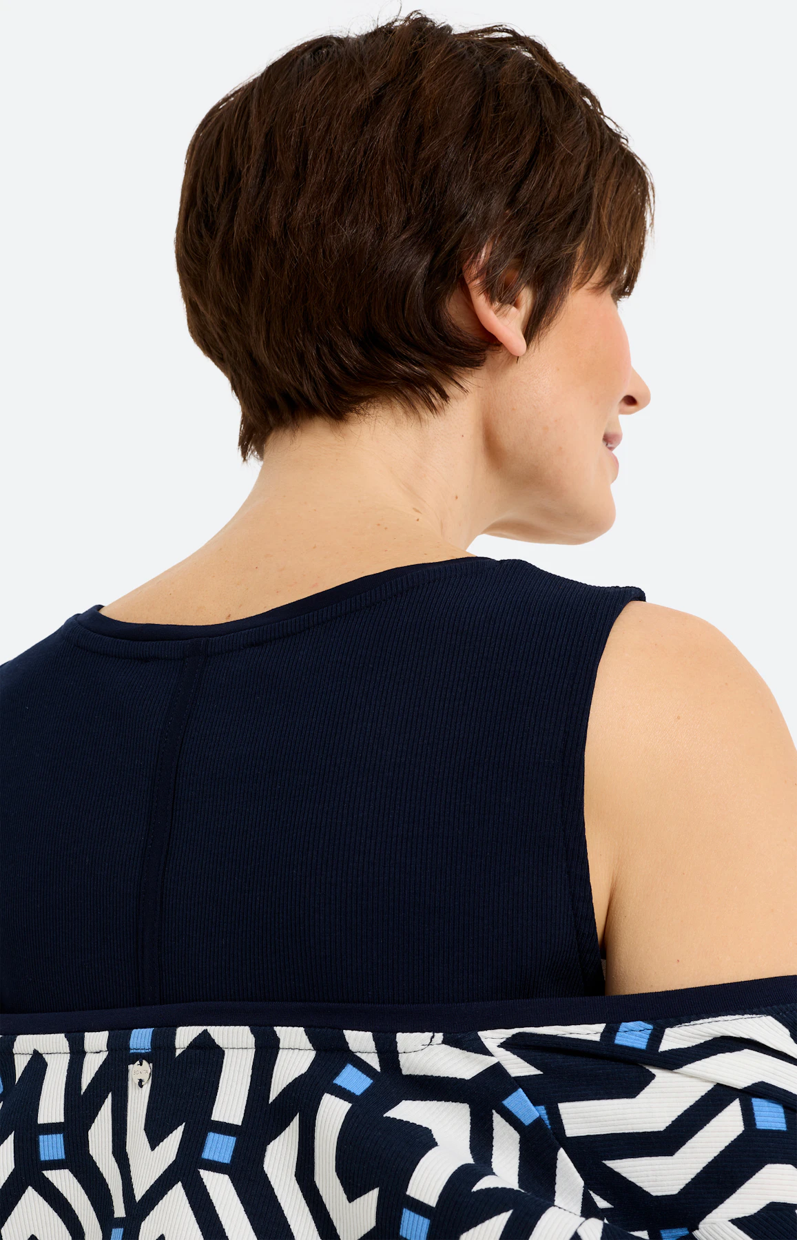 Twinset effen top, navy