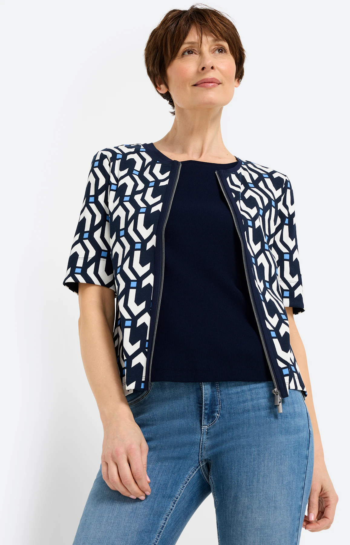 Twinset effen top, navy