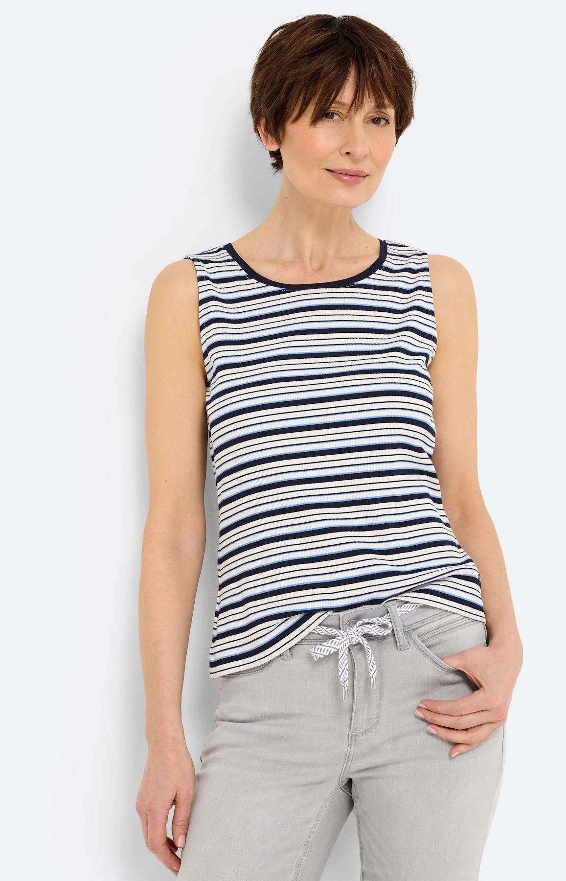 Twinset top met strepen, navy
