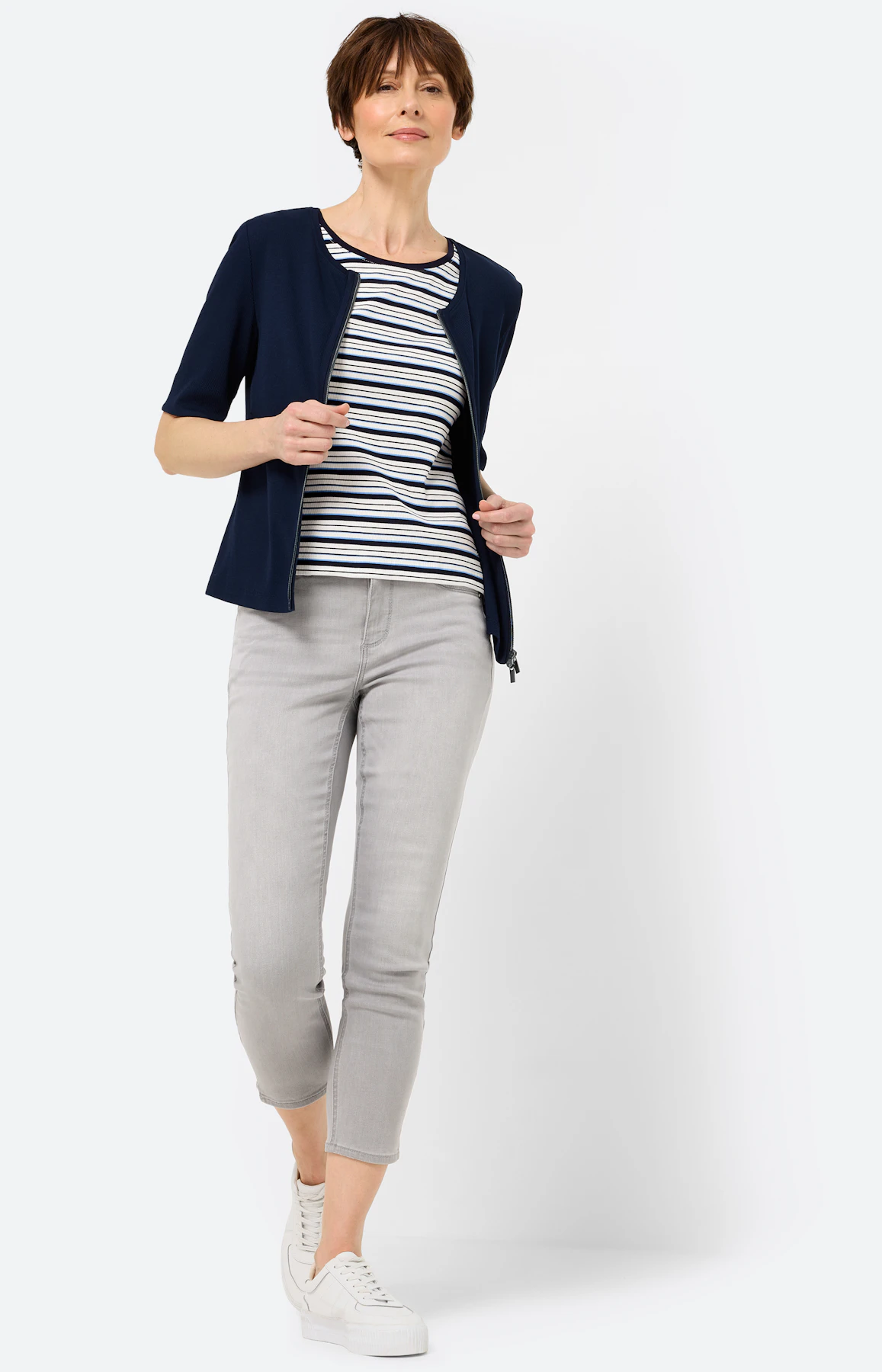 Twinset top met strepen, navy