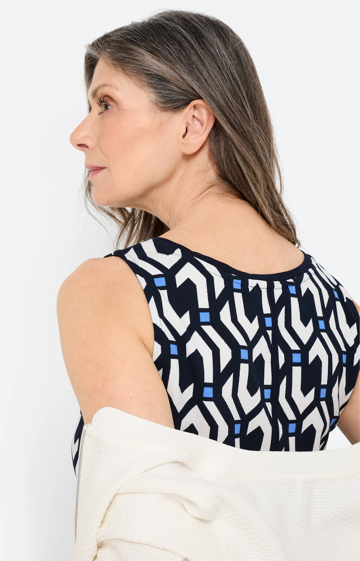 Twinset top met motief, navy