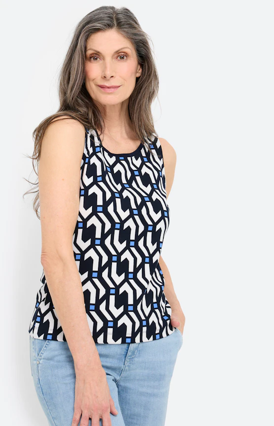 Twinset top met motief, navy