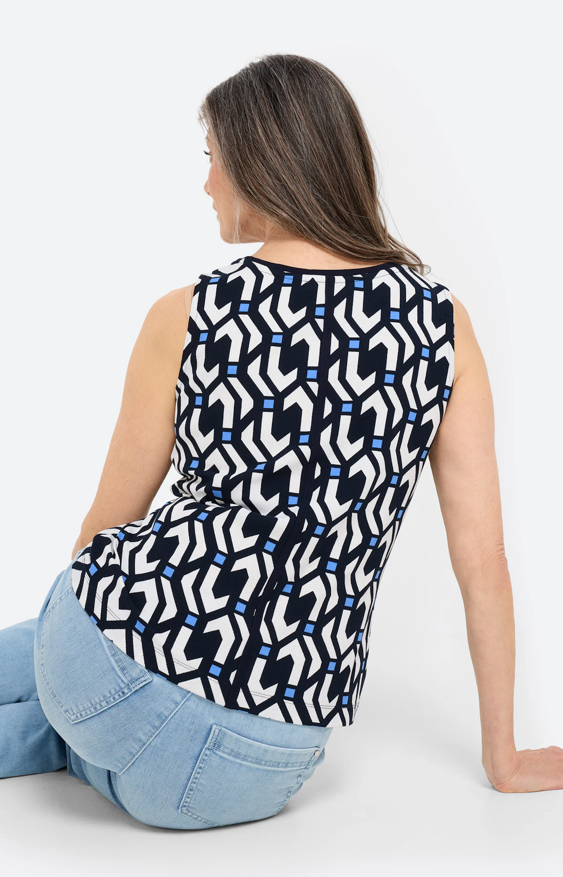 Twinset top met motief, navy