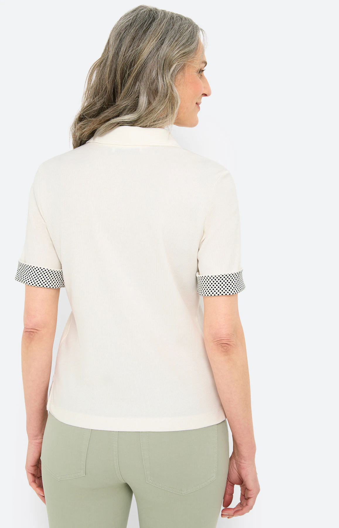 Poloshirt met knoopsluiting, wit