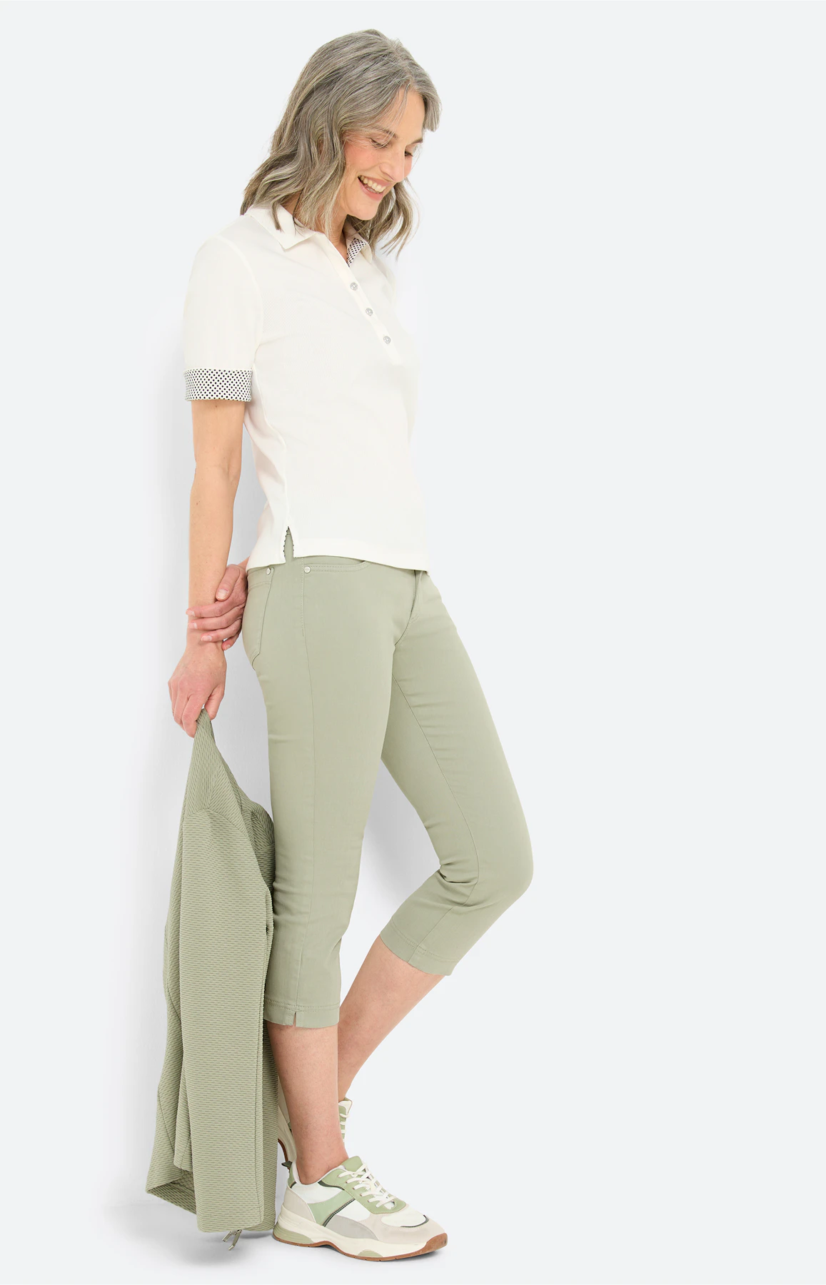 Poloshirt met knoopsluiting, wit