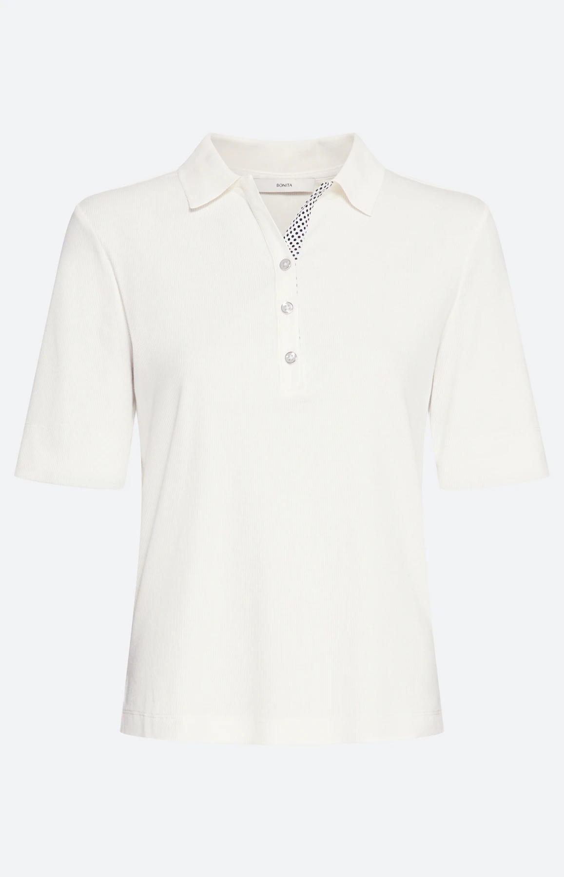Poloshirt met knoopsluiting, wit