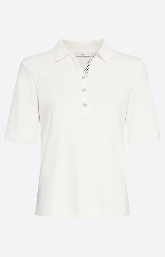 Poloshirt met knoopsluiting, wit