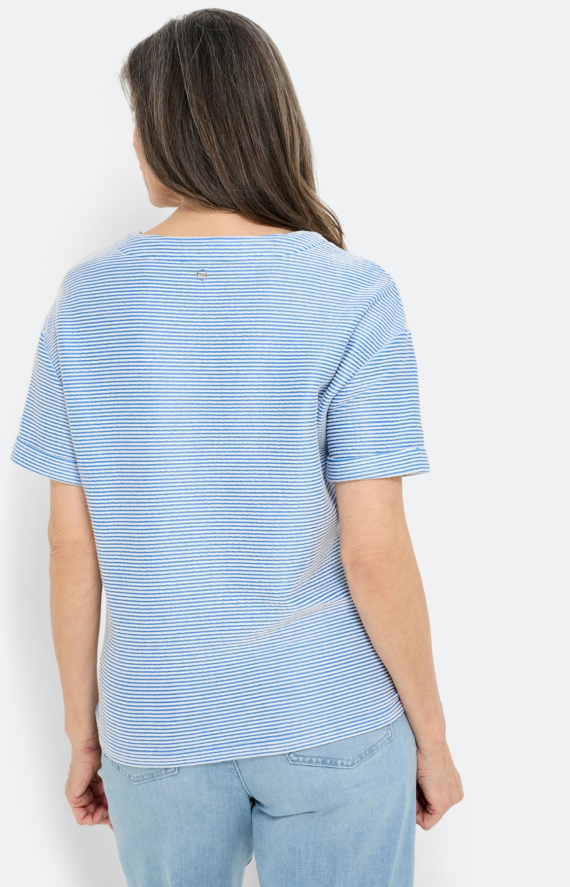 Sweatshirt met strepen, middenblauw