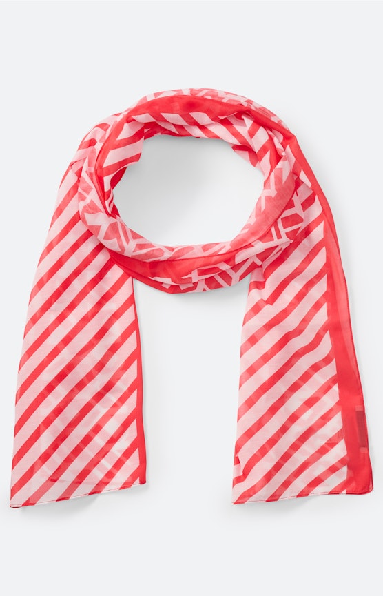 Sjaal met grafisch motief, rood