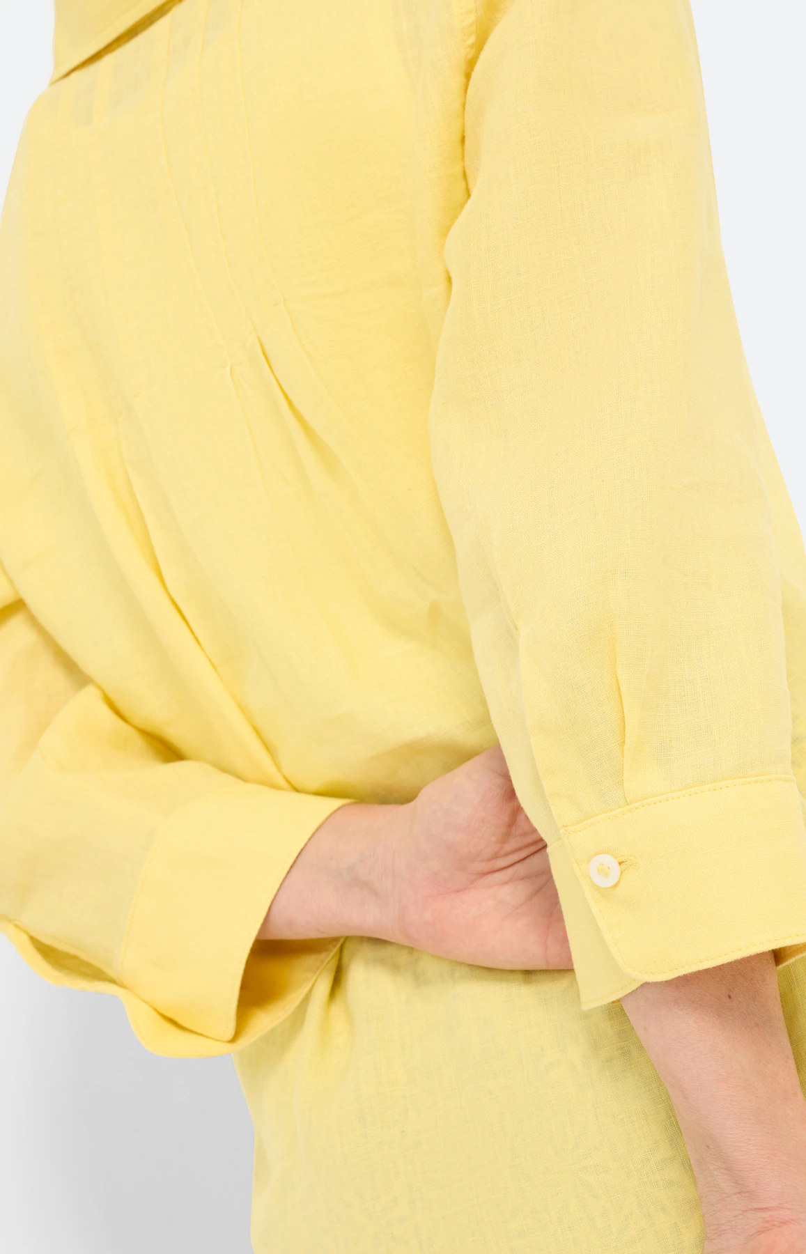 Blouse van puur linnen, geel