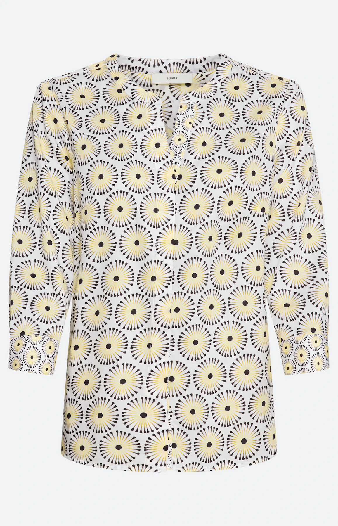 Blouse met print all-over, geel