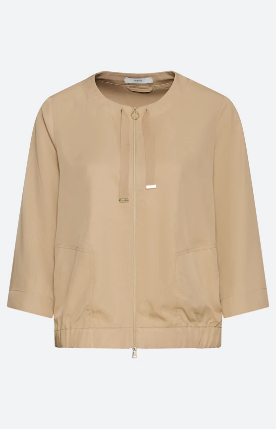 Blazer met ritssluiting, lichtbruin