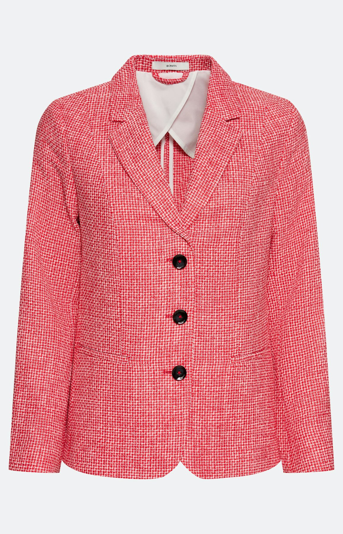 Blazer met boucléstructuur, rood