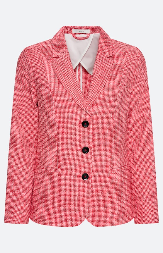 Blazer met boucléstructuur, rood