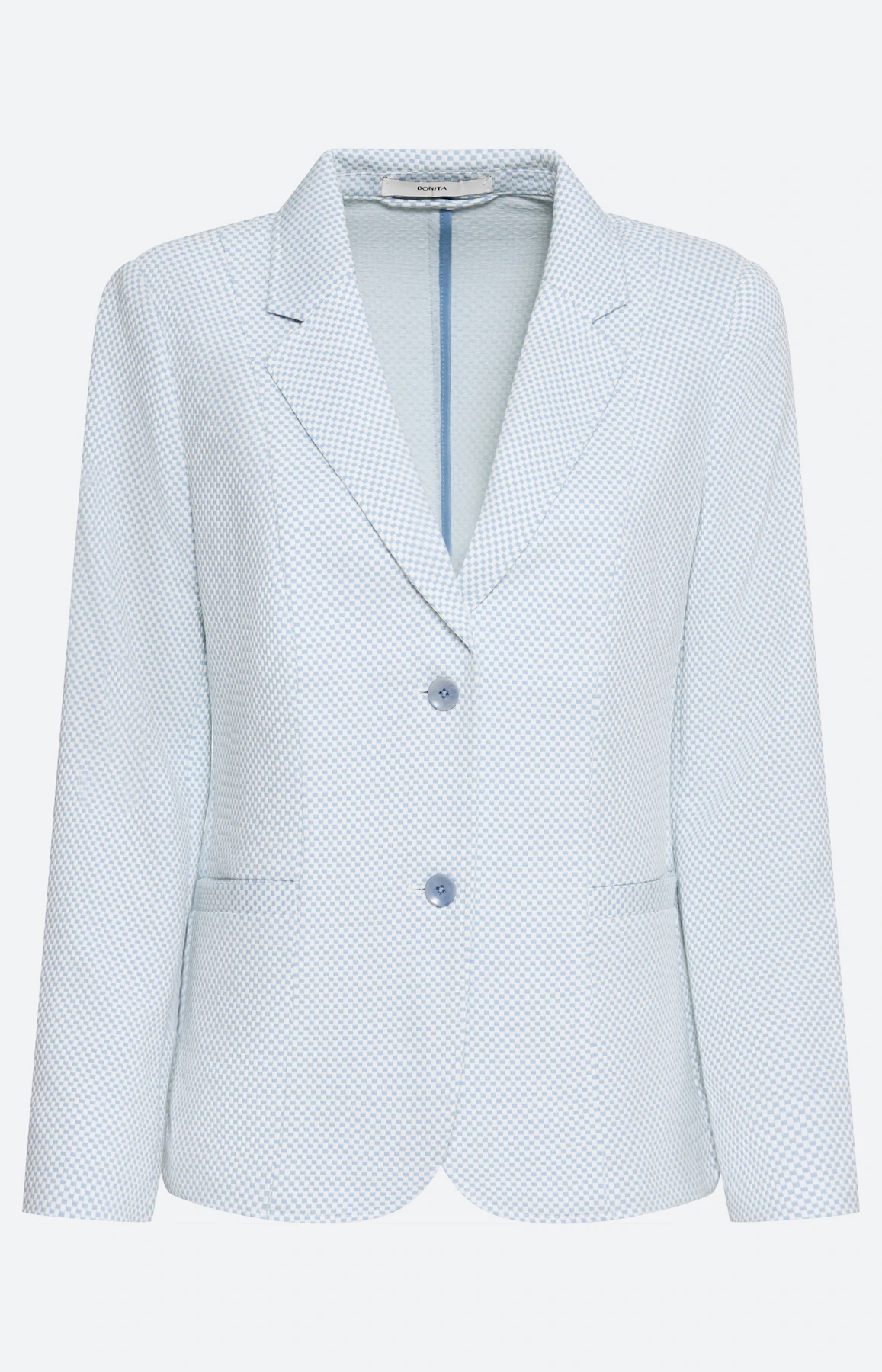 Blazer met structuur, zachtblauw