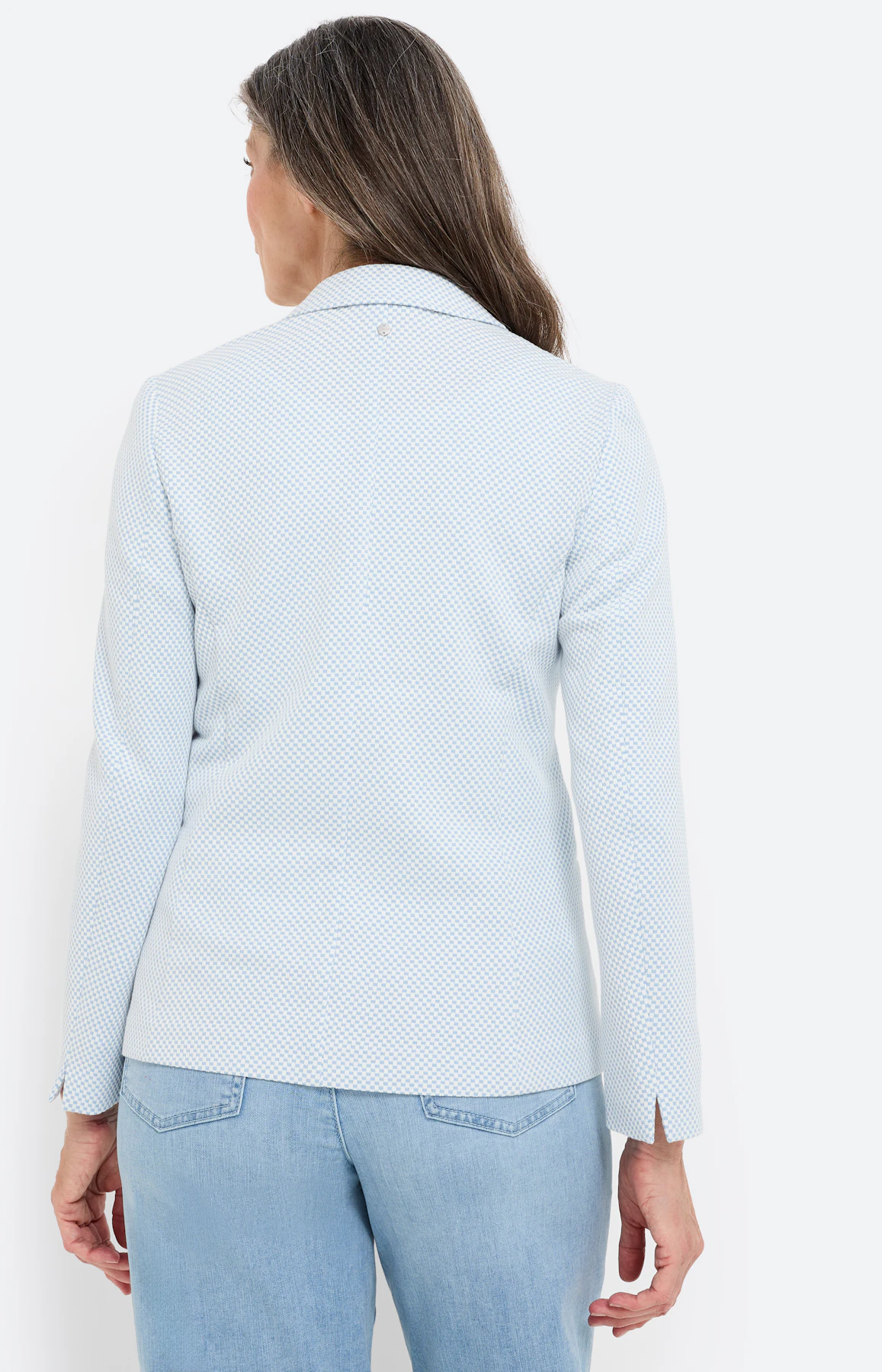 Blazer met structuur, zachtblauw