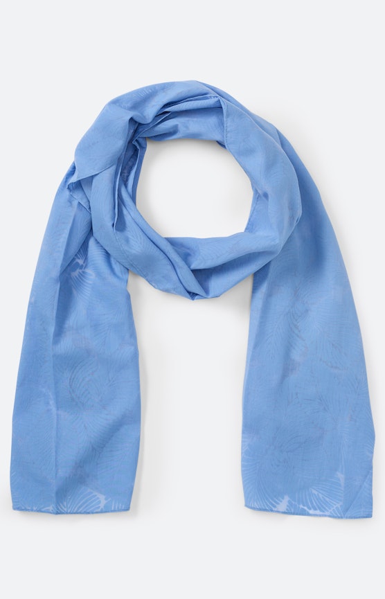 Sjaal met etskanteffect, middenblauw