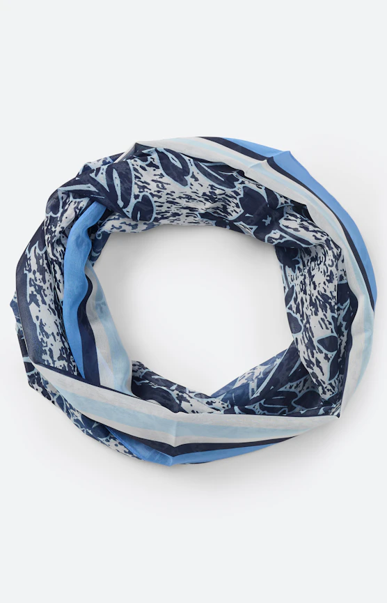 Colsjaal met print all-over, navy