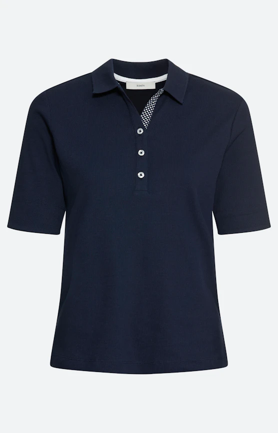 Poloshirt met knoopsluiting, navy