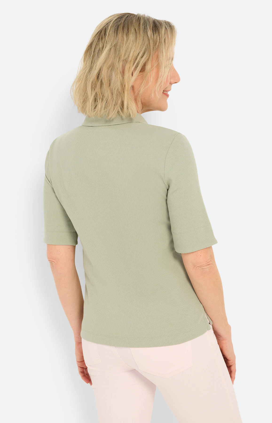 Poloshirt met knoopsluiting, grasgroen