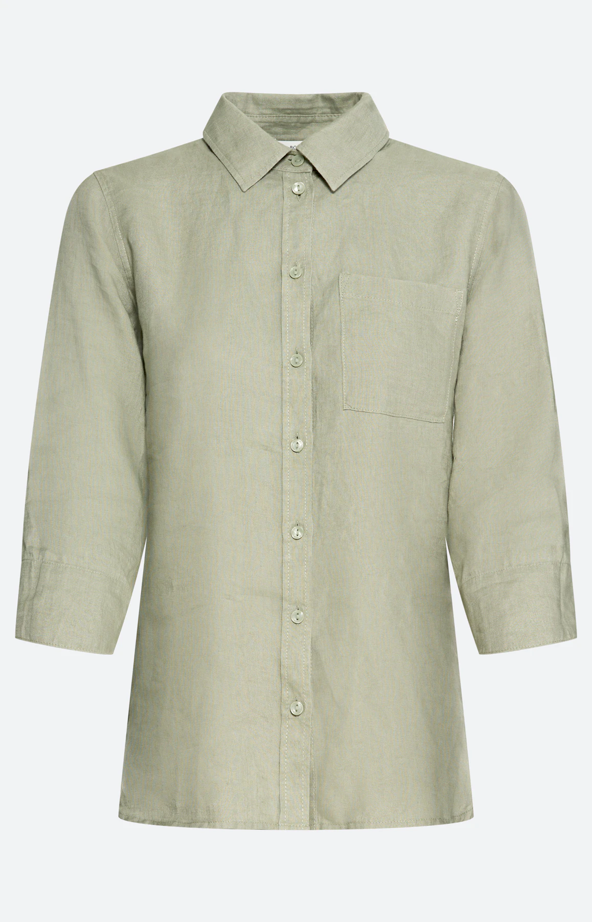 Blouse van puur linnen, grasgroen