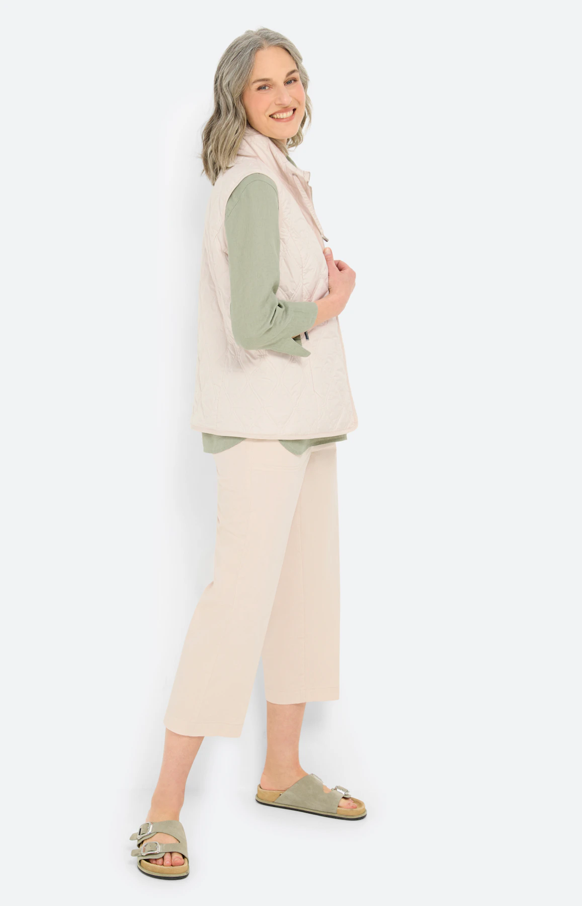 Blouse van puur linnen, grasgroen