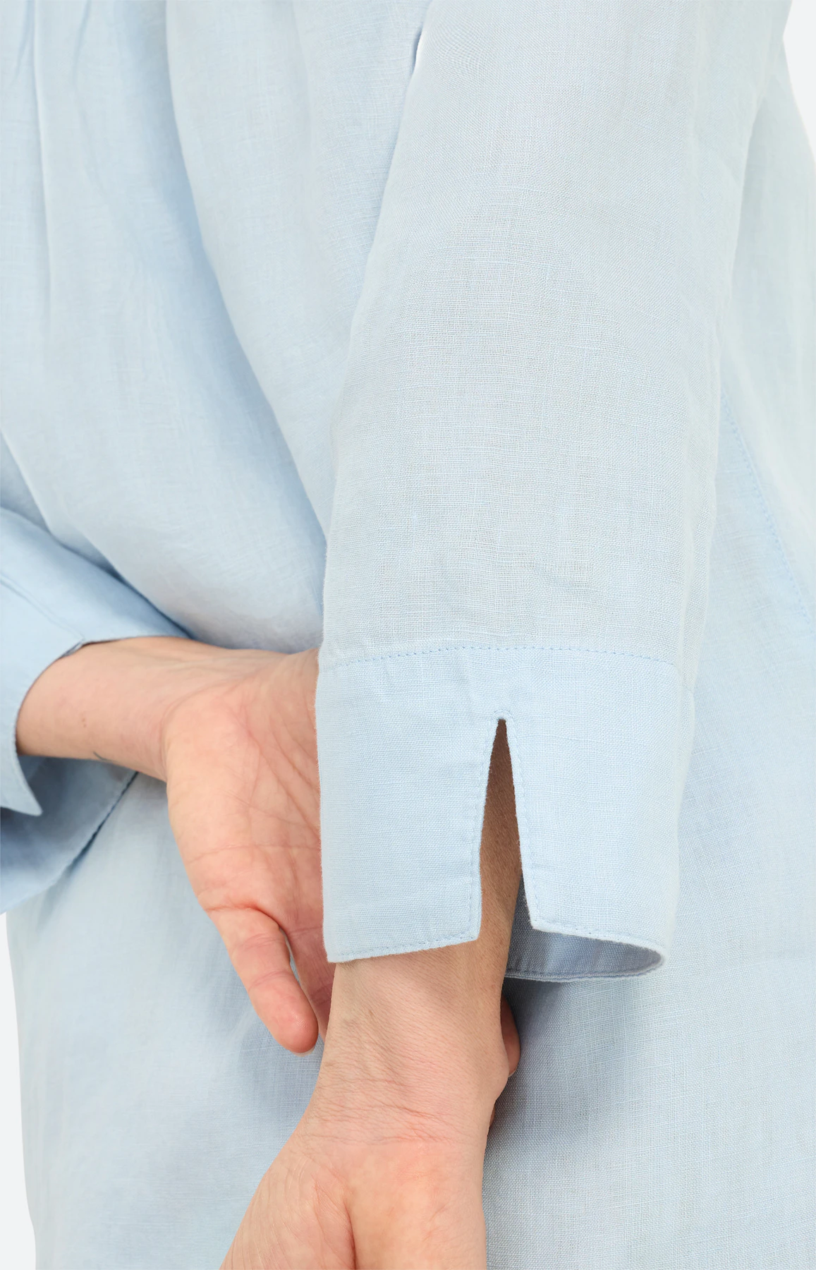 Blouse van puur linnen, lichtblauw