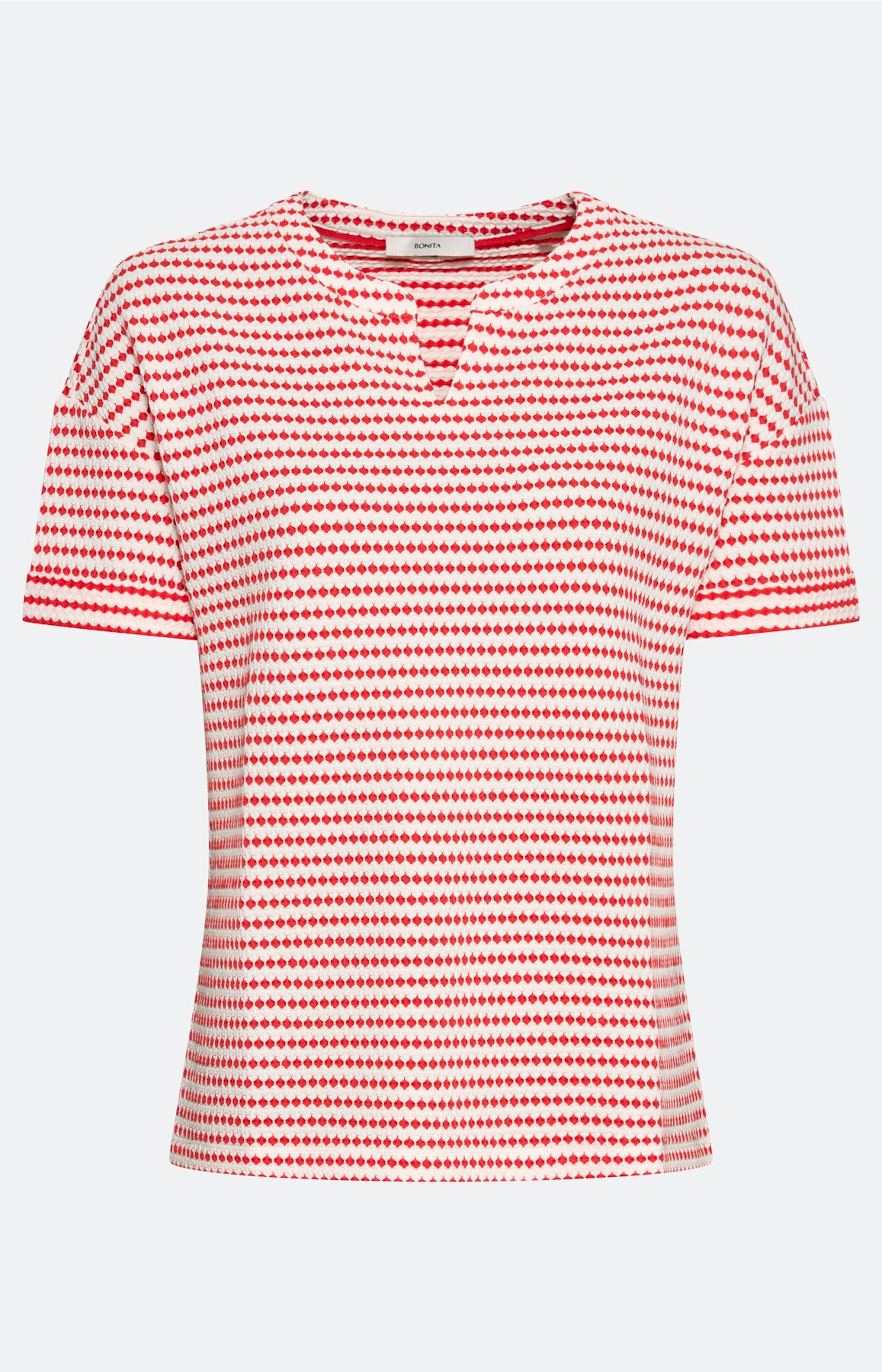 T-shirt met structuur, rood