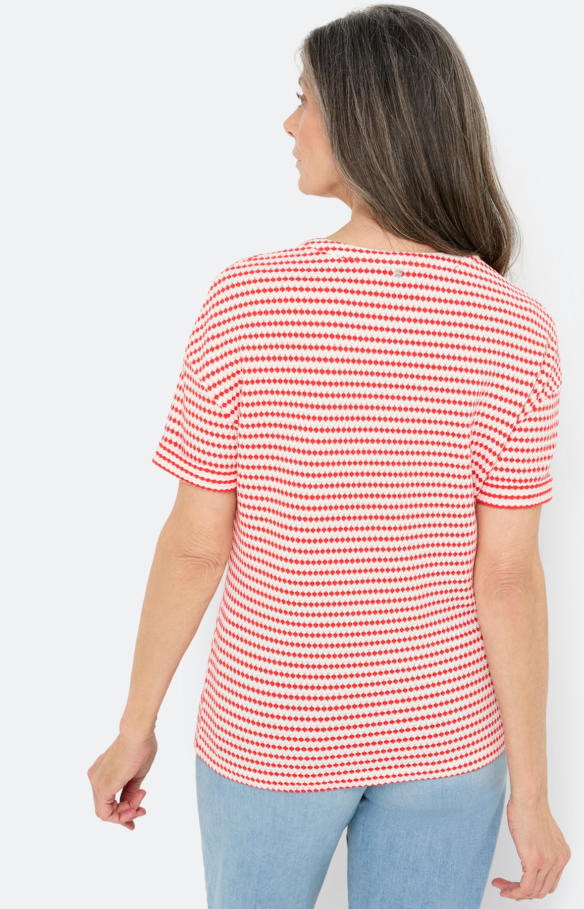 T-shirt met structuur, rood